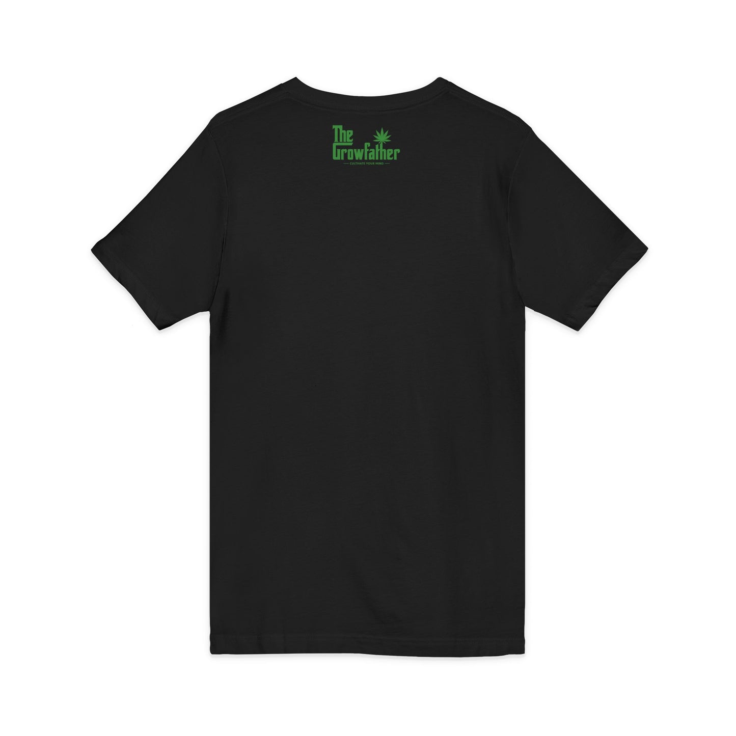 The Growfather V-Neck Tee — Cannabis Logo Graphic T-Shirt