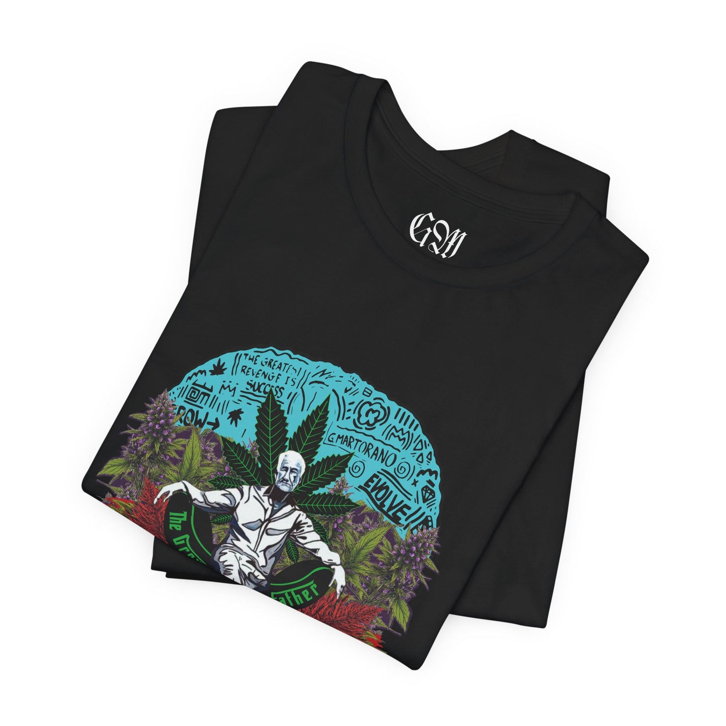 Graphic Tee — 'George Martorano' Retro Cannabis Skull Design