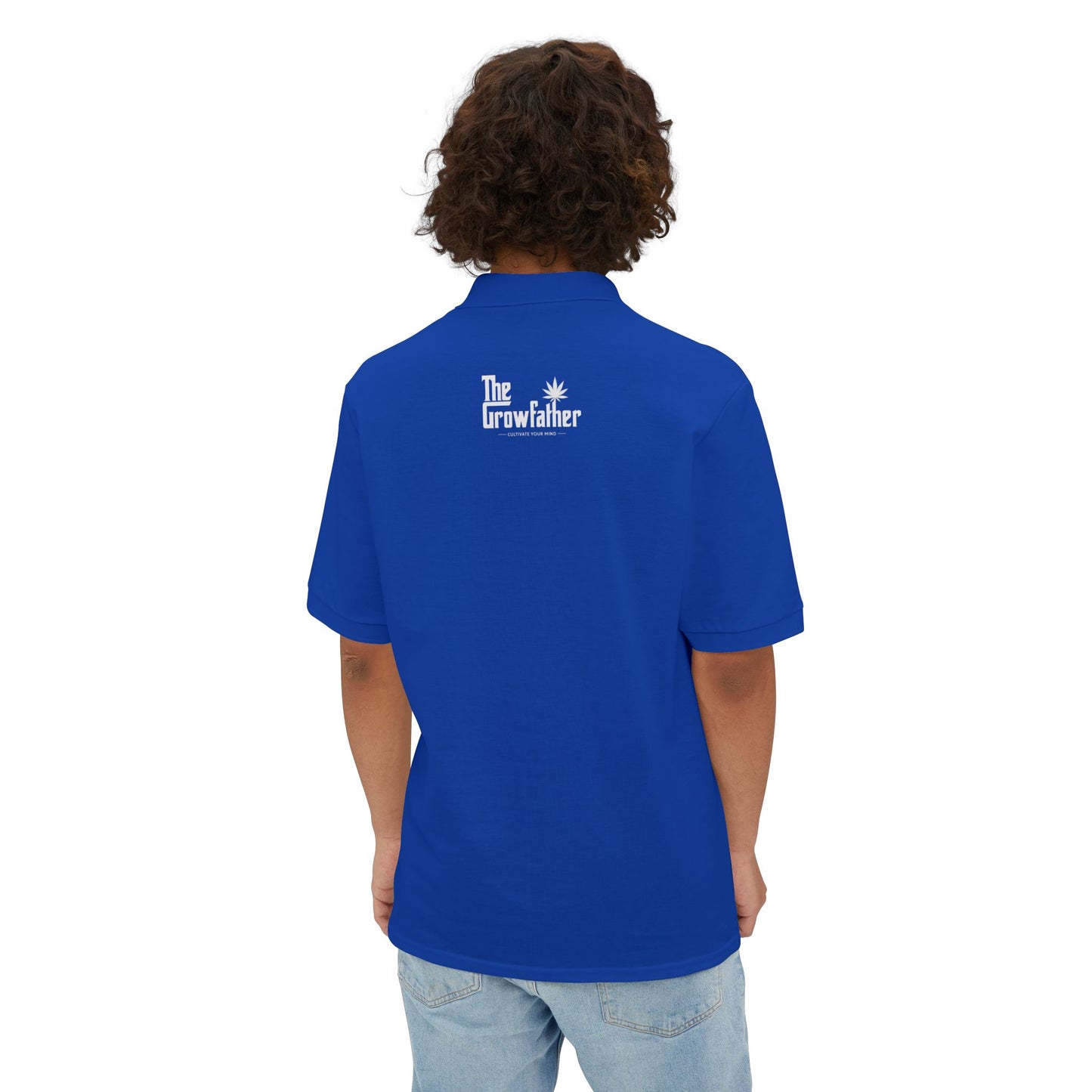 Men's Piqué Polo — Classic Embroidered Crest Golf Polo