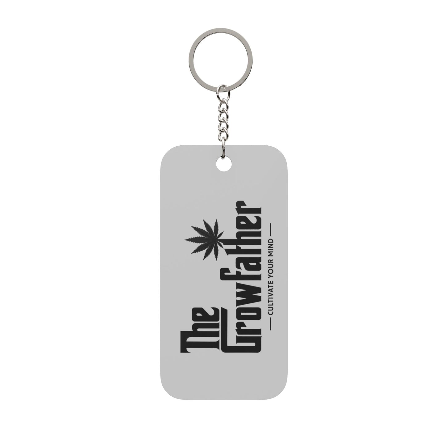 Keychain — "The Growfather" Double-Sided Keychain Charm with "Life Without Parole" Quote