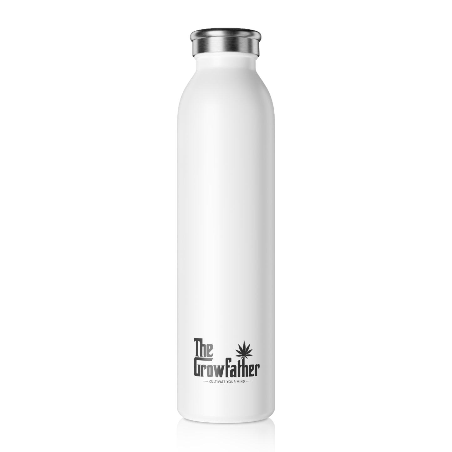 Slim Water Bottle — Vintage Botanical Monogram Stainless Steel Bottle