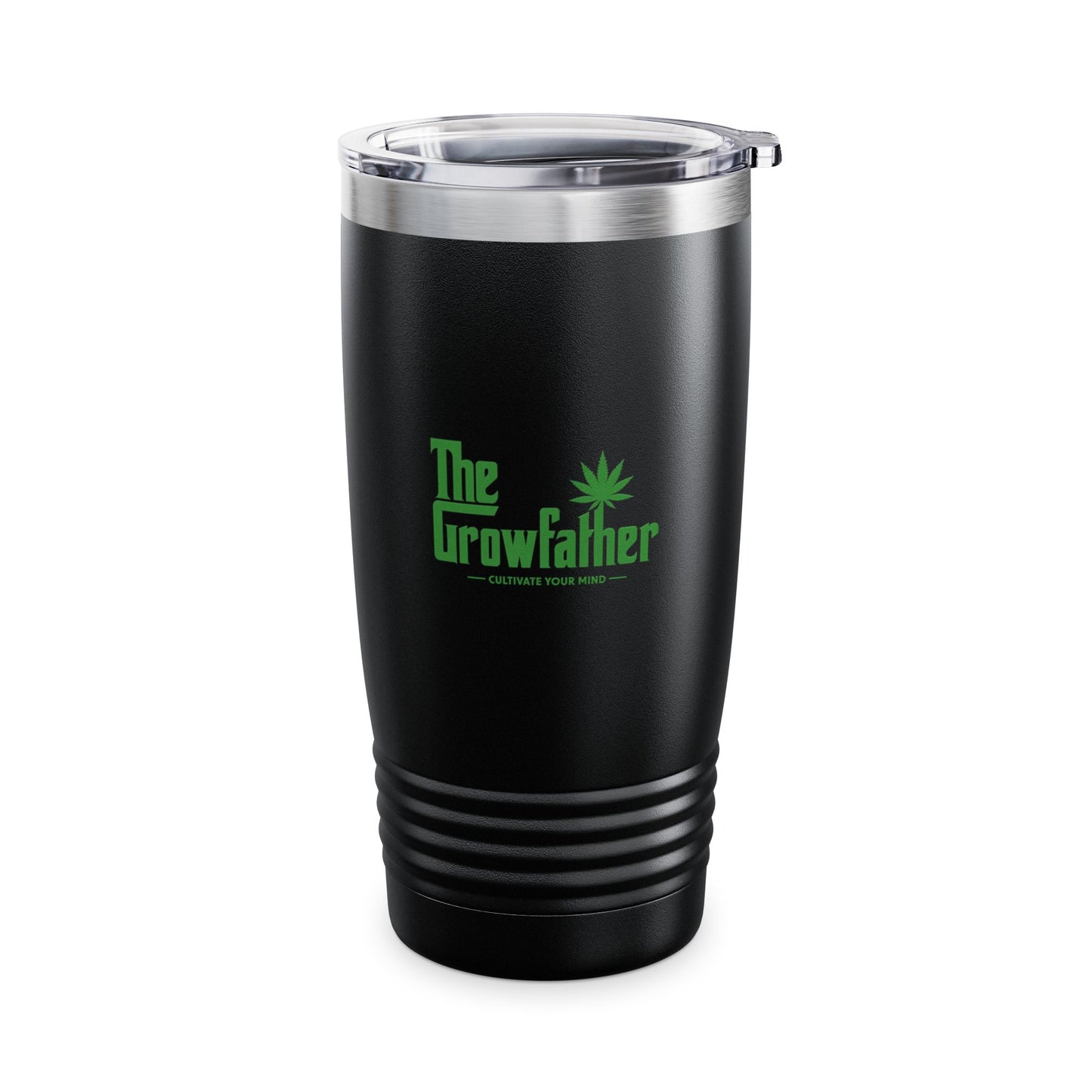 20oz Insulated Tumbler — Green Cannabis Fox Design (George Mortarson)