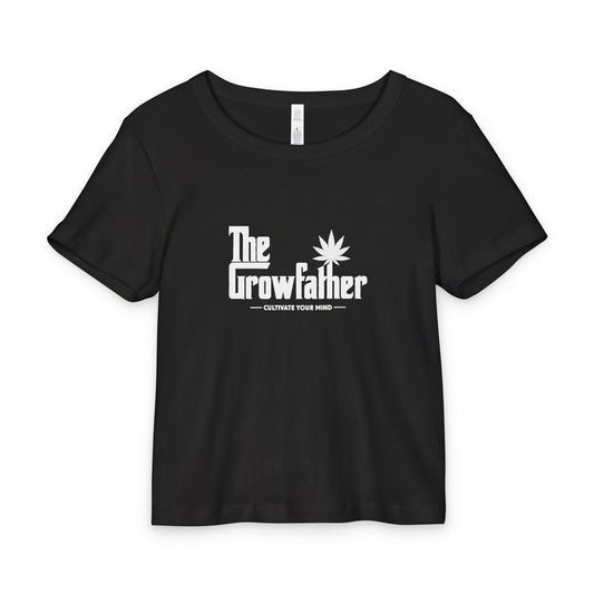 The Growfather Baby Tee — Cannabis Leaf Graphic Organic Rib Tee