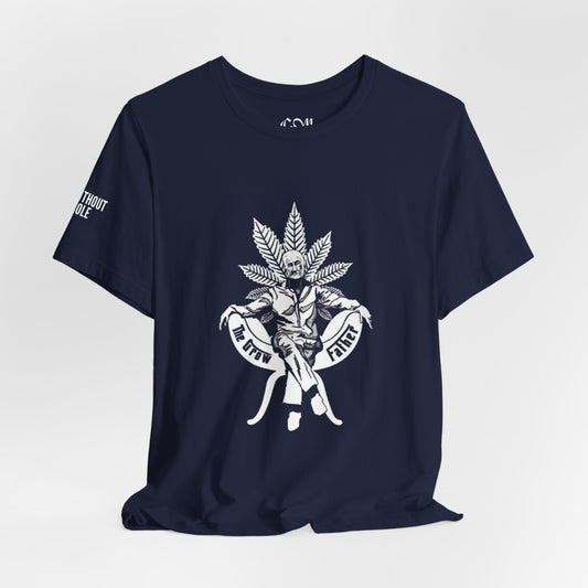 The Crowfather T-Shirt – Cannabis Logo Tee (Front Leaf King Design)