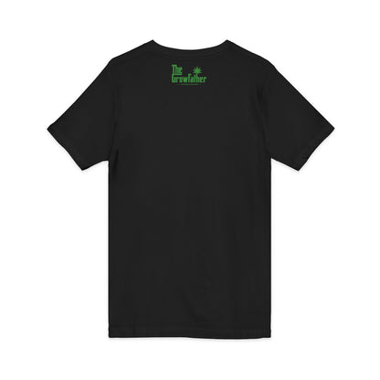 The Growfather V-Neck Tee — Cannabis Logo Graphic T-Shirt