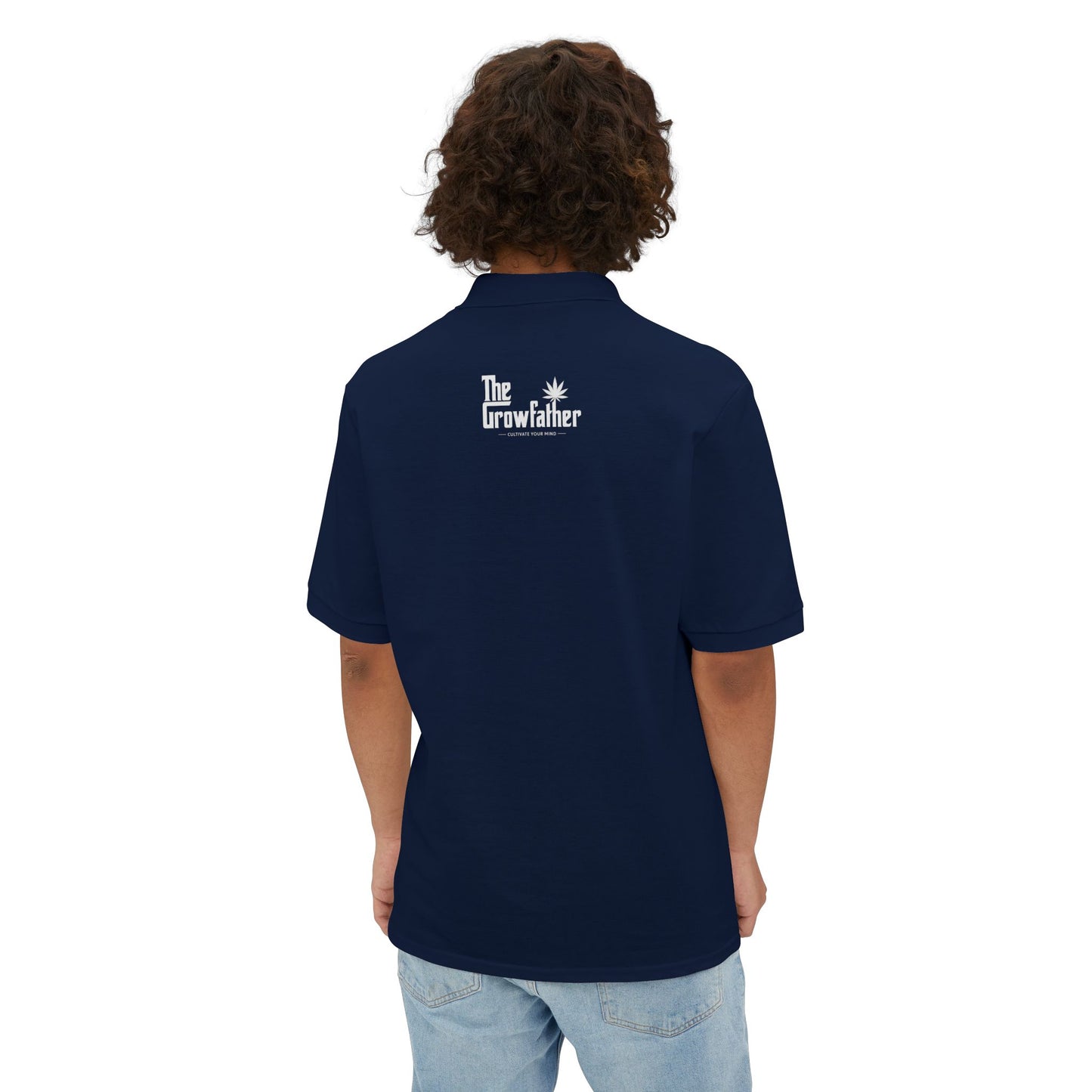 Men's Polo — 'The Growfather' Embroidered Logo Golf & Casual Shirt