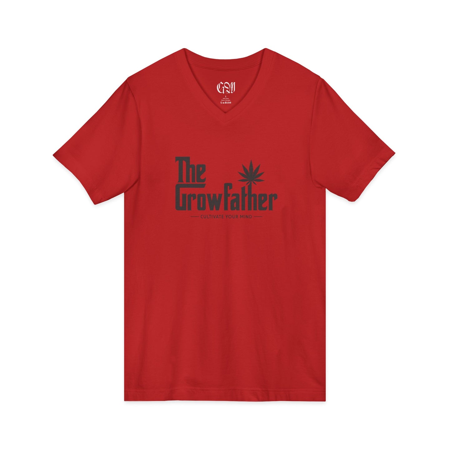 The Growfather V-Neck Tee — Funny Cannabis Gardener Shirt
