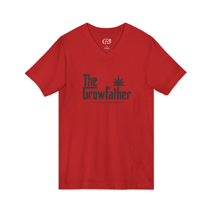 The Growfather V-Neck Tee — Funny Cannabis Gardener Shirt