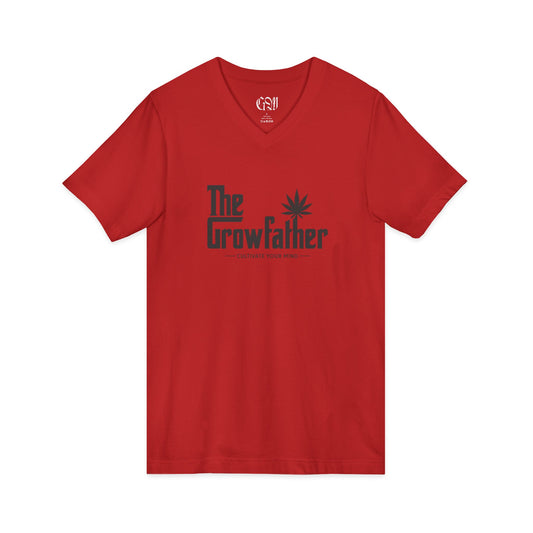 The Growfather V-Neck Tee — Funny Cannabis Gardener Shirt