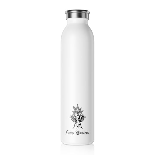 Slim Water Bottle — Vintage Botanical Monogram Stainless Steel Bottle