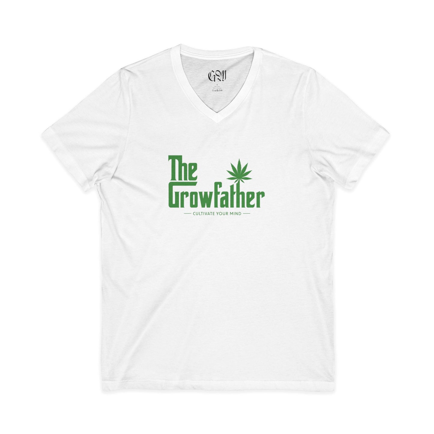 The Growfather V-Neck Tee — Cannabis Grower Cannabis Leaf Shirt