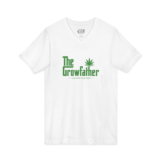 The Growfather V-Neck Tee — Cannabis Grower Cannabis Leaf Shirt