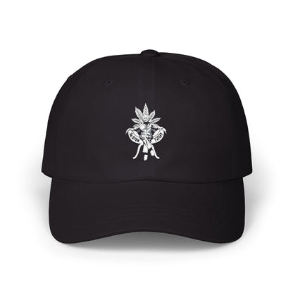 Dad Cap with Wildflower Heart Logo — Floral Vintage Embroidered Baseball Hat