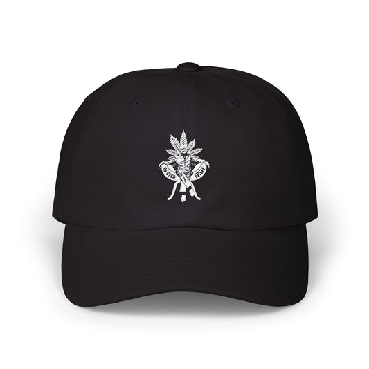 Dad Cap with Wildflower Heart Logo — Floral Vintage Embroidered Baseball Hat
