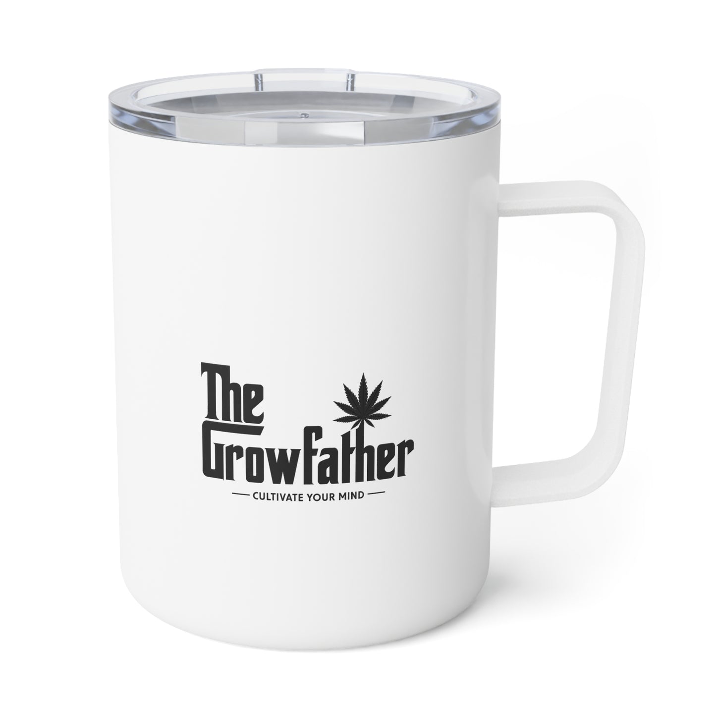 10oz Insulated Coffee Mug - "But First Coffee" Minimalist Travel Tumbler