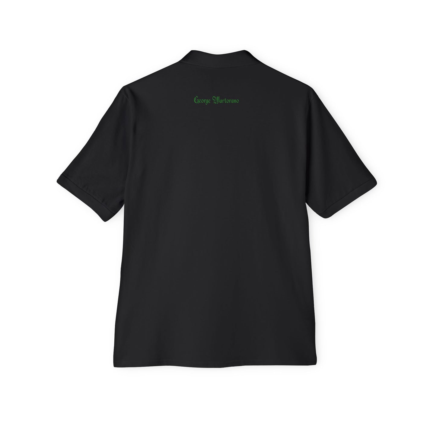 Men's Polo - Subtle Green Monogram Golf & Casual Work Shirt