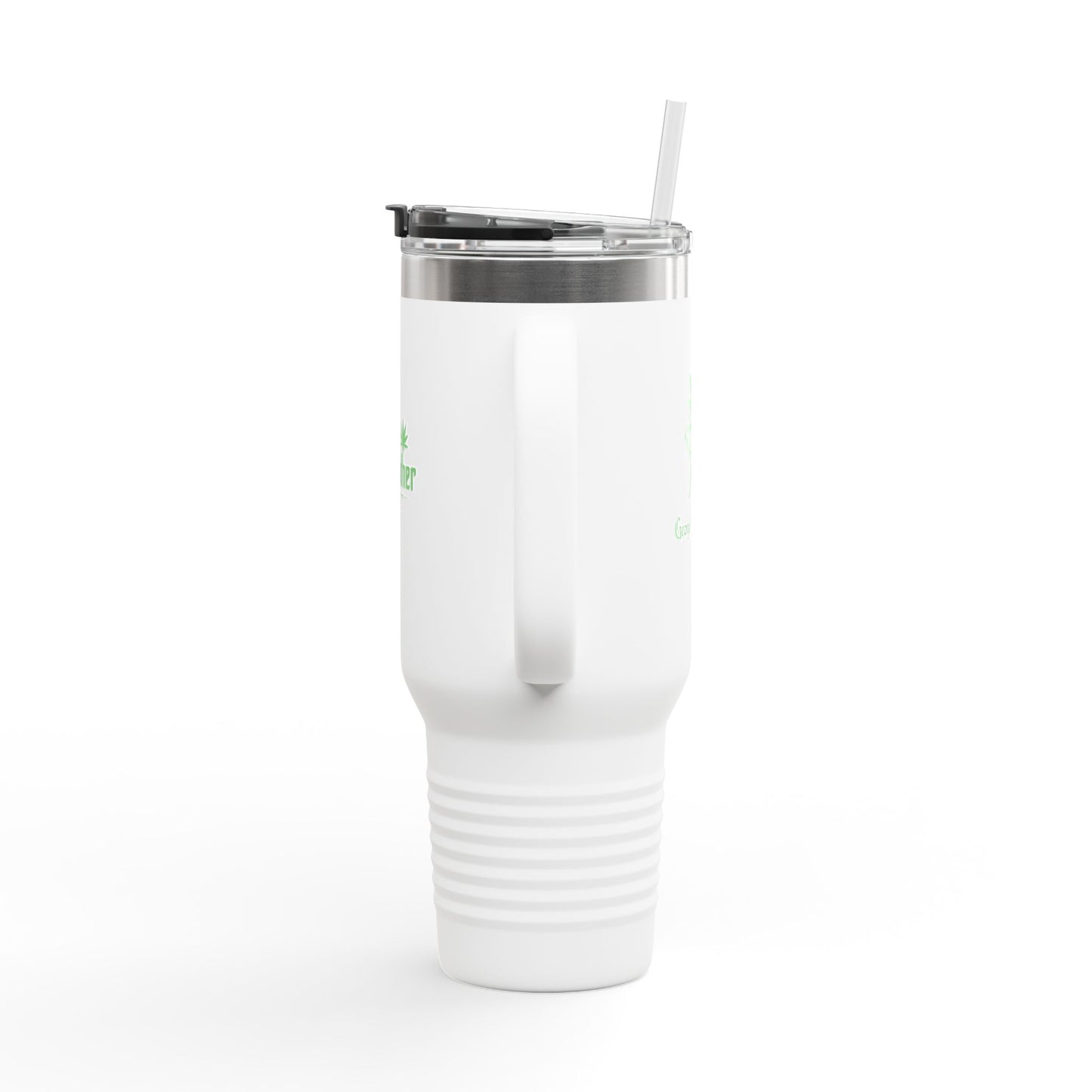 40oz Insulated Travel Mug - 'The Growfather' Green Logo Tumbler