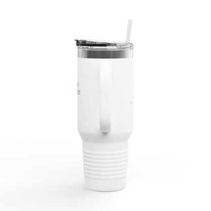40oz Insulated Travel Mug - 'The Growfather' Green Logo Tumbler