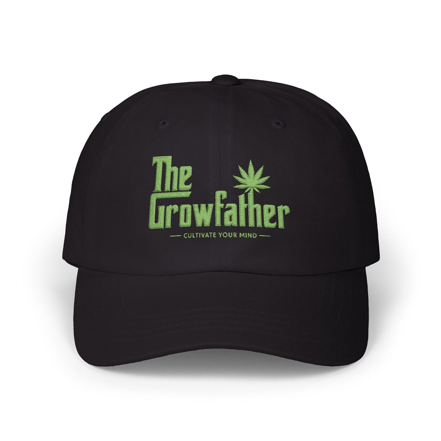 The Growfather Dad Cap – Embroidered Cannabis Leaf Hat