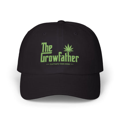 The Growfather Dad Cap – Embroidered Cannabis Leaf Hat