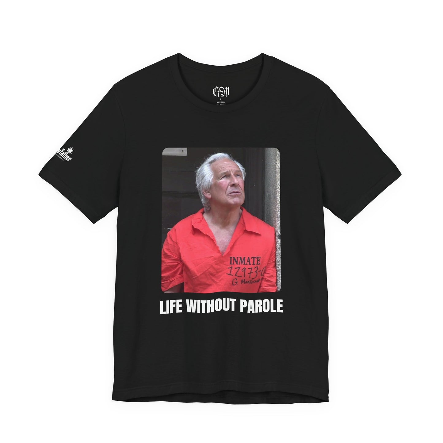 Life Without Parole Graphic Tee — Photo & Back Emblem Prison Justice Shirt