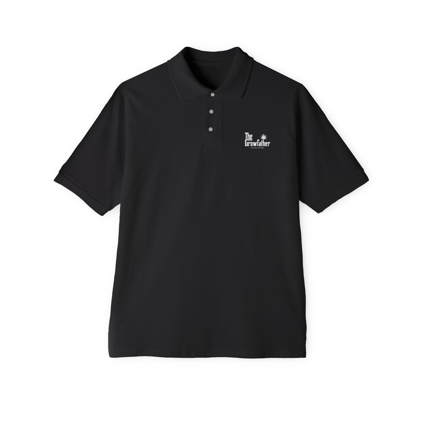 Men's Polo — 'The Grandfather' Chest Logo & 'Life Without Parole' Back Statement