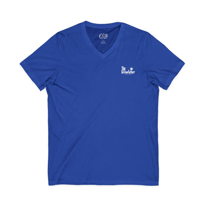 The Unraveller V-Neck Tee — Minimalist Fantasy Logo Shirt