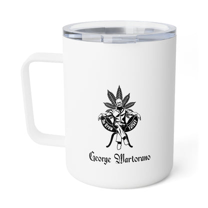10oz Insulated Coffee Mug - "But First Coffee" Minimalist Travel Tumbler