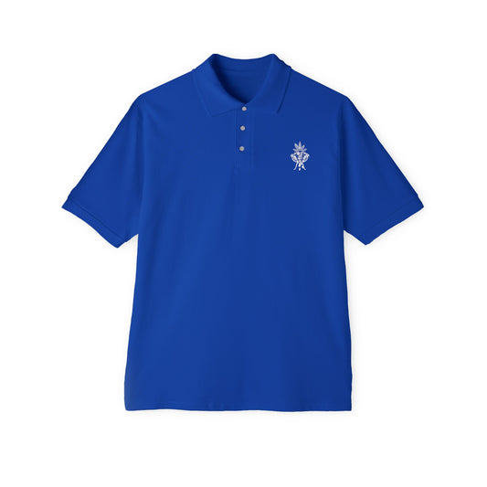 Men's Piqué Polo — Classic Embroidered Crest Golf Polo