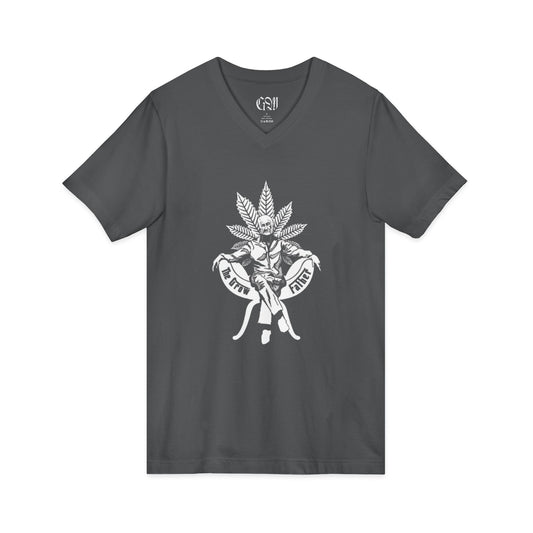 Cannabis Pinup V-Neck Tee — The Growfather Graphic Shirt