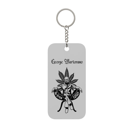 Keychain — "The Growfather" Double-Sided Keychain Charm with "Life Without Parole" Quote