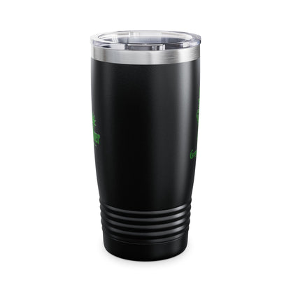 20oz Insulated Tumbler — Green Cannabis Fox Design (George Mortarson)