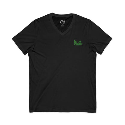 V-Neck Tee — Green Gardener Logo Chest & Back