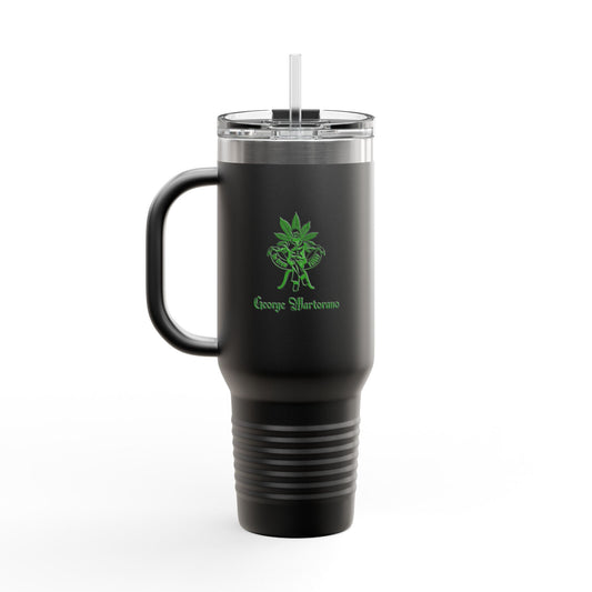 40oz Insulated Travel Mug — 'The Guyfather' Logo Stainless Steel Tumbler with Straw & Handle
