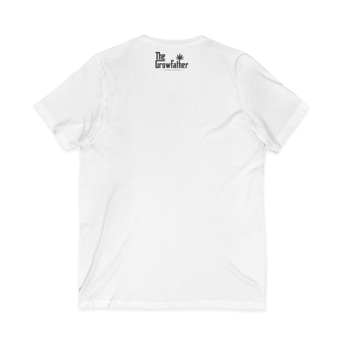 Growfather V‑Neck Tee — Cannabis Plant Dad Graphic T‑Shirt