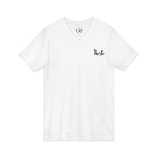 V-Neck Tee — 'The Greenfather' Minimal Botanical Graphic