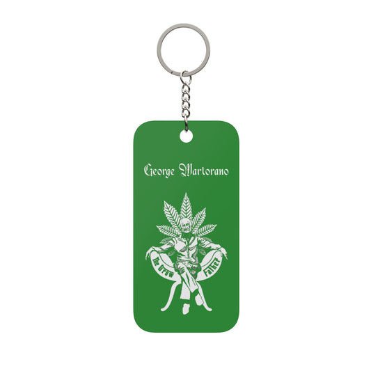Growfather Green Double-Sided Keychain — "Life Without Parole" Novelty Charm