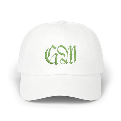 Embroidered Green Monogram Dad Cap