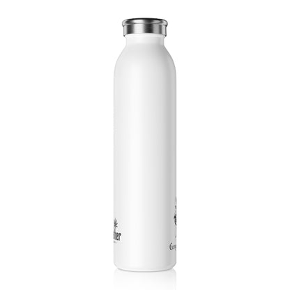 Slim Water Bottle — Vintage Botanical Monogram Stainless Steel Bottle