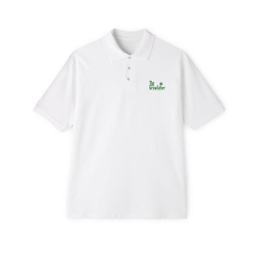 Men's Polo — 'The Growfather' Chest Logo & 'Life Without Parole' Back Statement