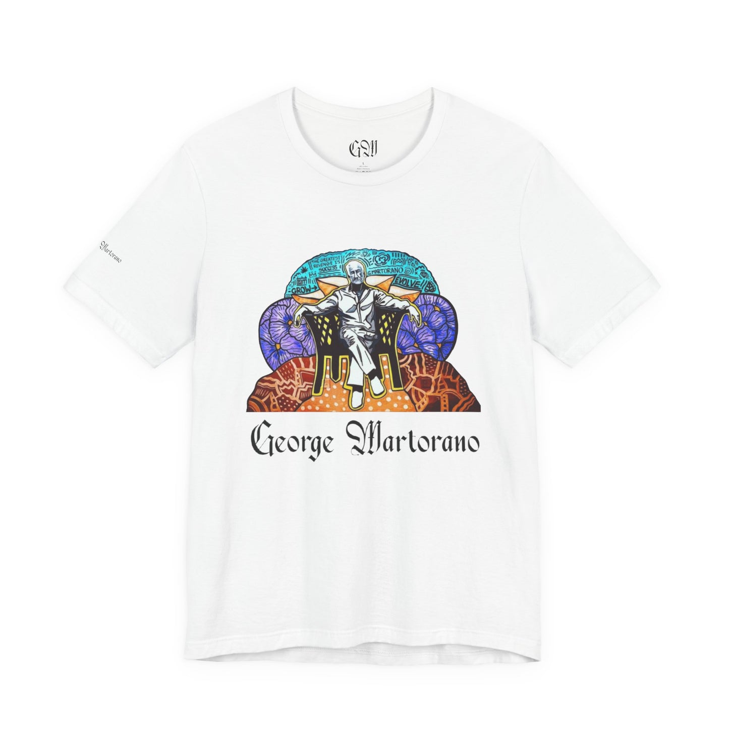 The Growfather Cannabis Graphic Tee — 'George Martorano' Vintage Mafia Stained-Glass Design