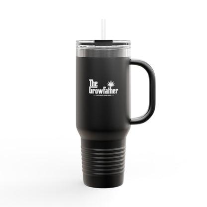 40oz Insulated Travel Mug – “The Growfather” Gardeners Tumbler with Handle