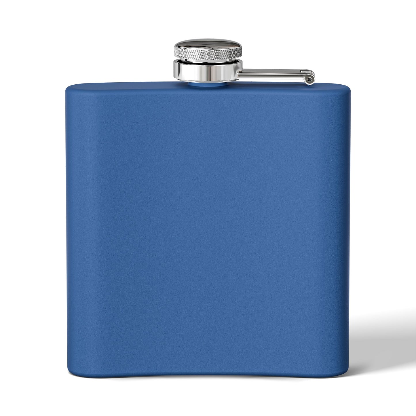 The Growfather Stainless Steel Flask — 6oz Blue Hip Flask with Cannabis Logo