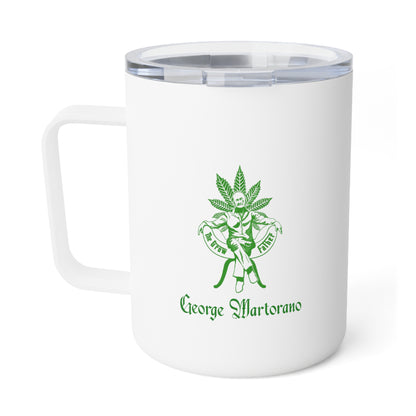 10oz Insulated Coffee Mug — 'Fuel the Gamer' Neon Green Text on Black