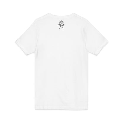 V-Neck Tee — 'The Greenfather' Minimal Botanical Graphic