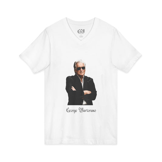V-Neck Tee — Iconic 'The Crewfather' Portrait Graphic