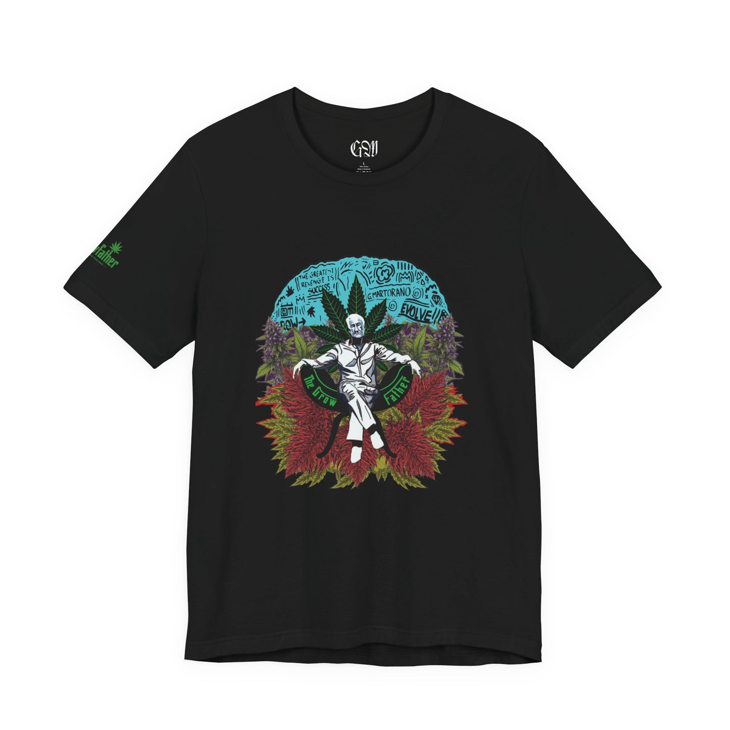 Graphic Tee — 'George Martorano' Retro Cannabis Skull Design