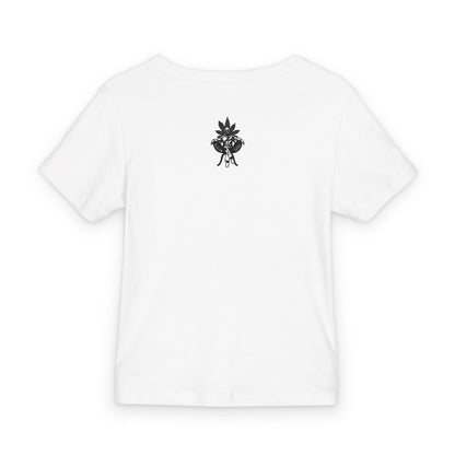 The Growfather Baby Tee – Organic Rib Cannabis Leaf Graphic Tee for Kids & Plant Lovers