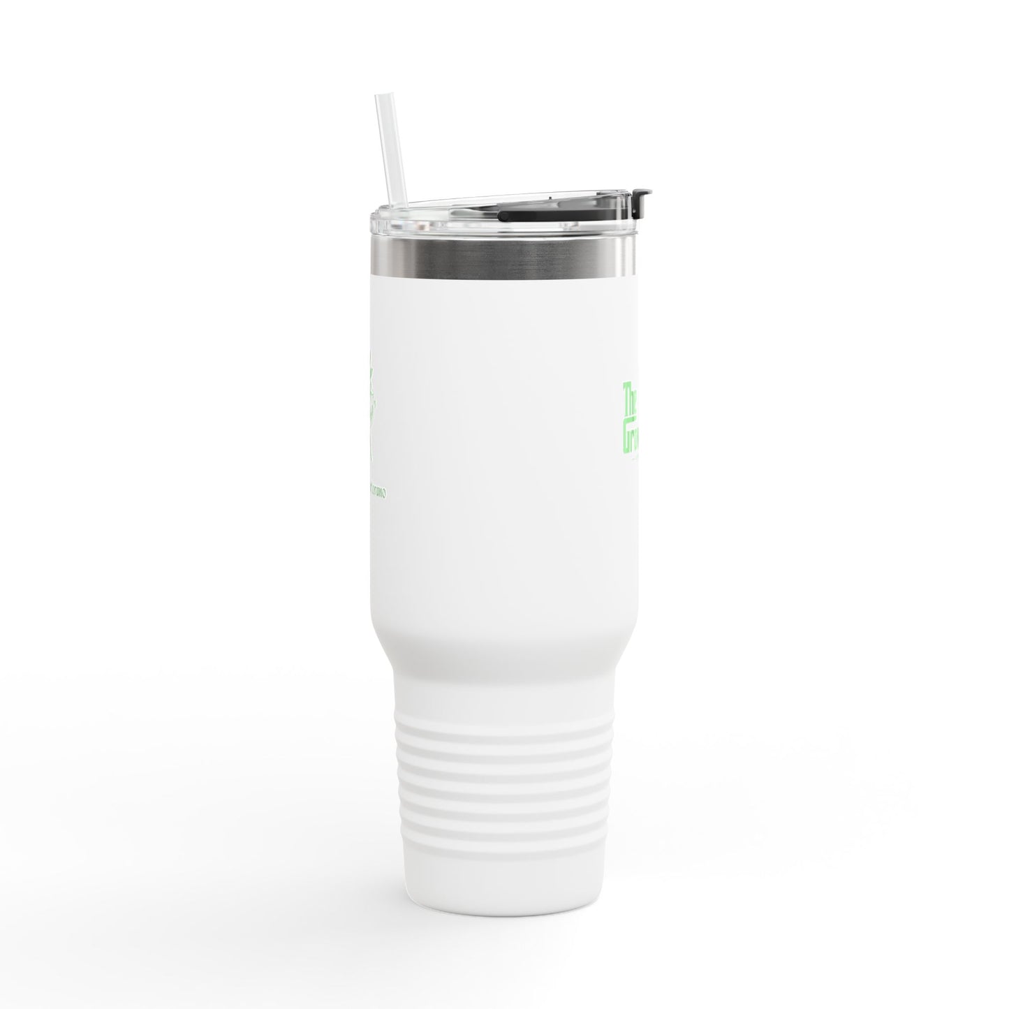 40oz Insulated Travel Mug - 'The Growfather' Green Logo Tumbler