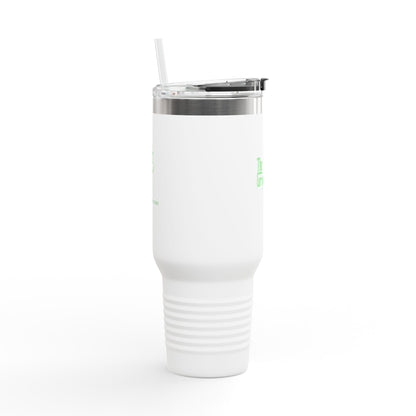 40oz Insulated Travel Mug - 'The Growfather' Green Logo Tumbler